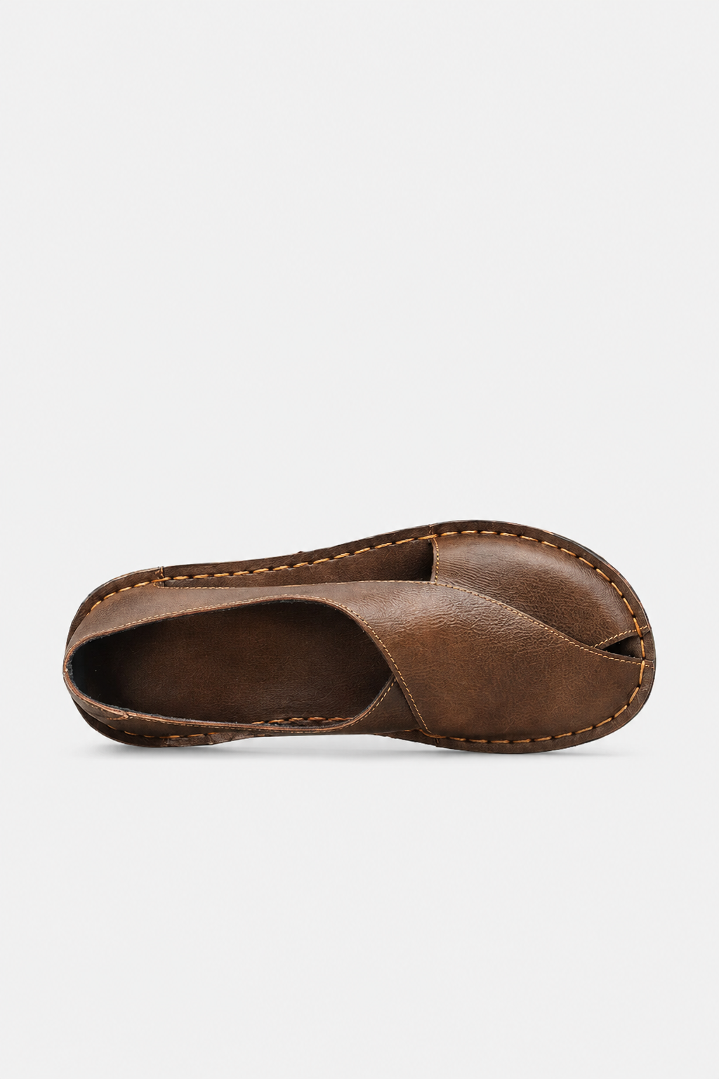 Herresandaler i Brun Læder - Åben Side Stil til Sommer - - Sko