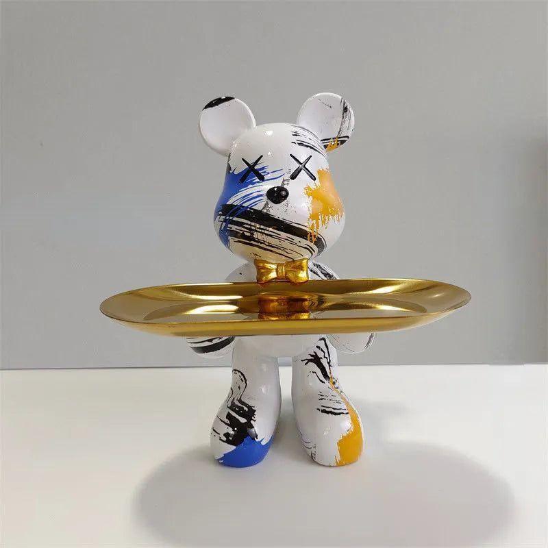 Dekorative Bären-Aufbewahrungsschale Figur