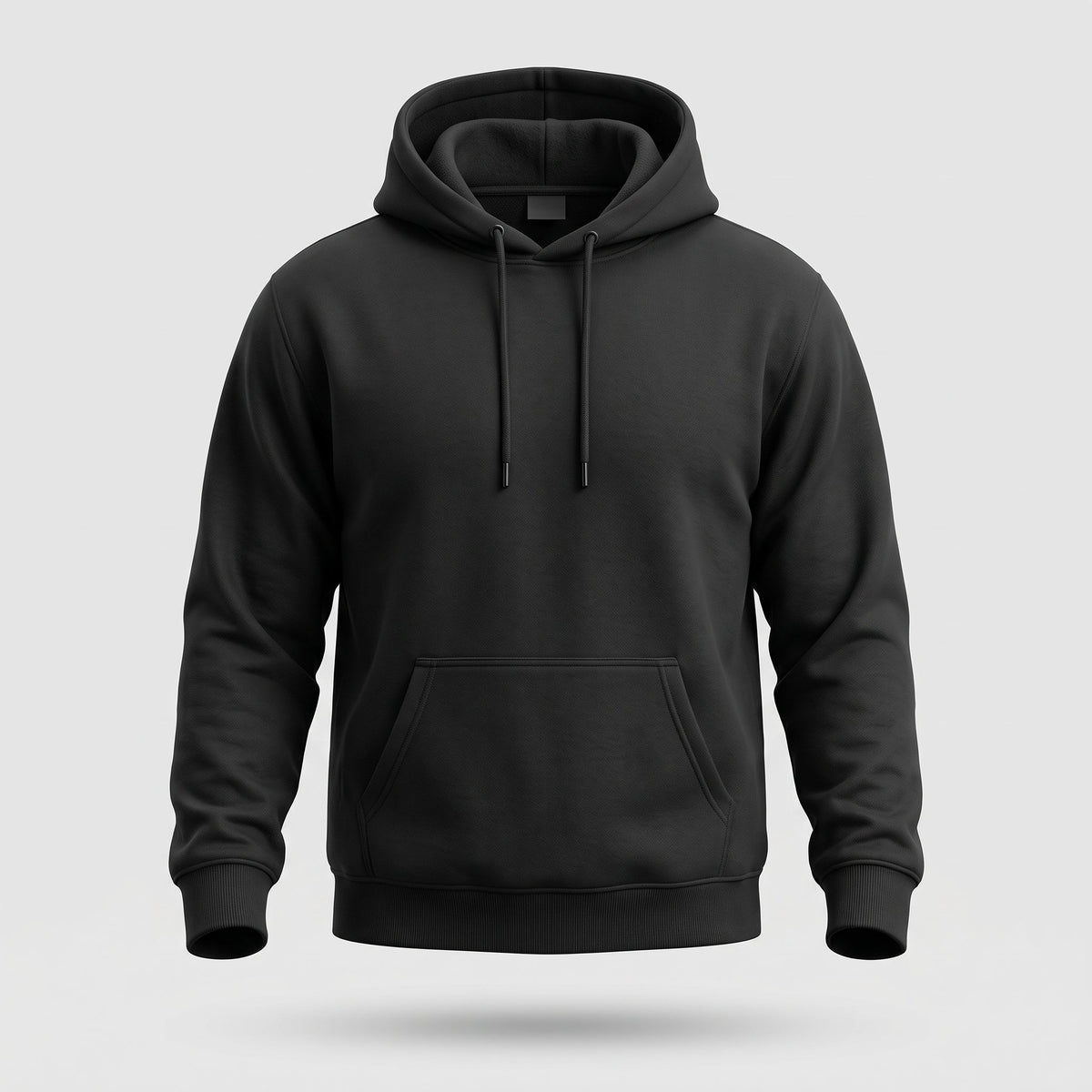 Men's Black Casual Hoodie - Everyday Pullover Hoodie