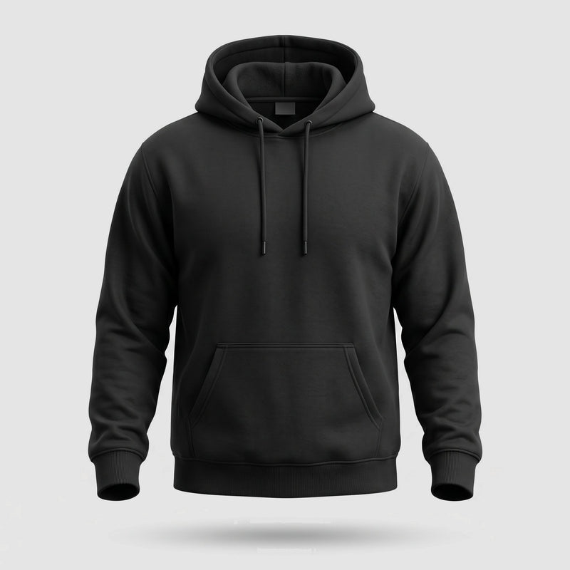 Casual hoodie voor heren – zwart