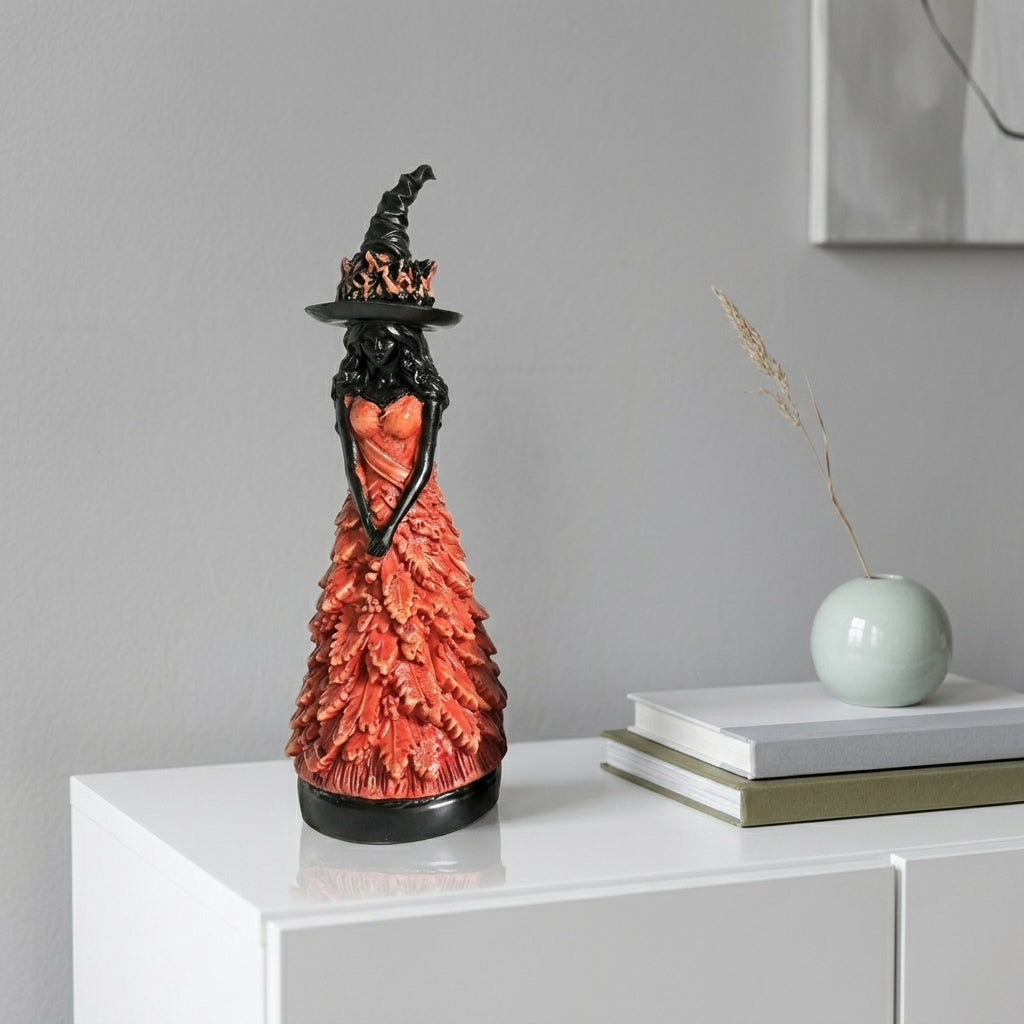 Gothic Hexenfigur mit Herbstdetails - Harz 25cm