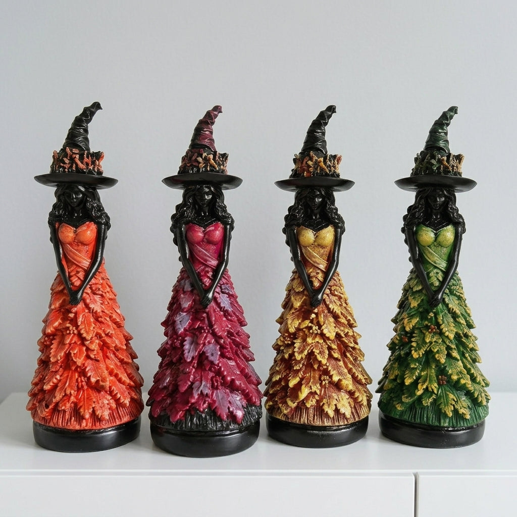 Gothic Hexenfigur mit Herbstdetails - Harz 25cm