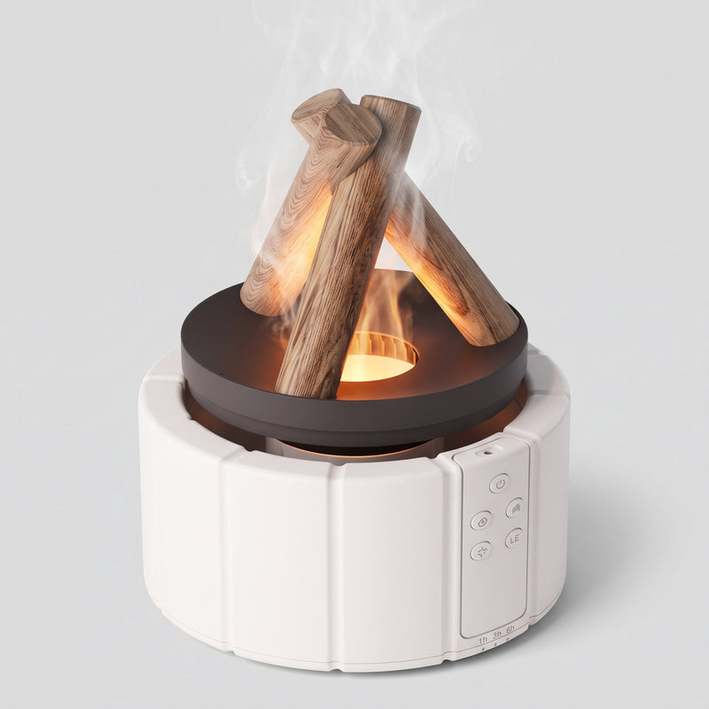 FlammaMist Aromatherapie-Luftbefeuchter & LED-Tischlampe