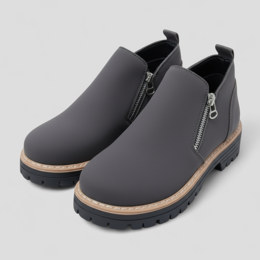 Damen Stiefel Runde Zehenpartie