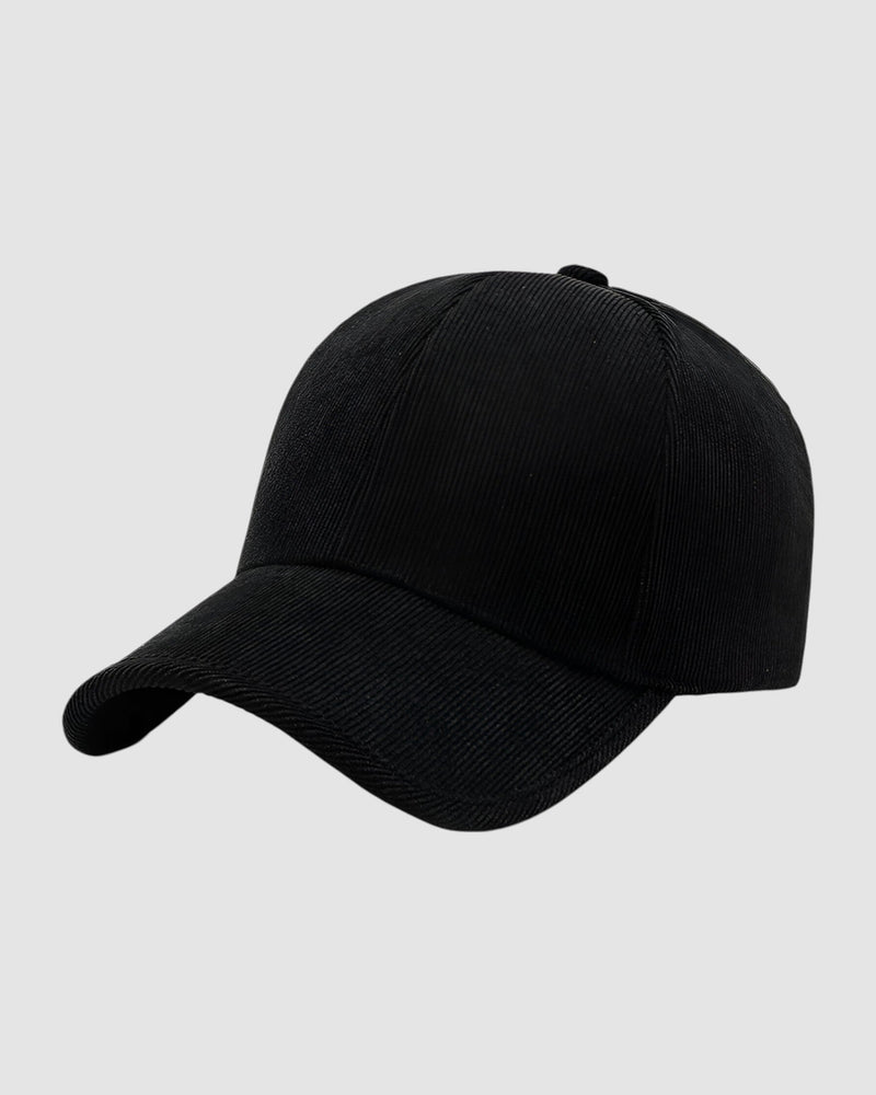 Corduroy snapbackpet voor heren, verstelbaar – olijfgroen
