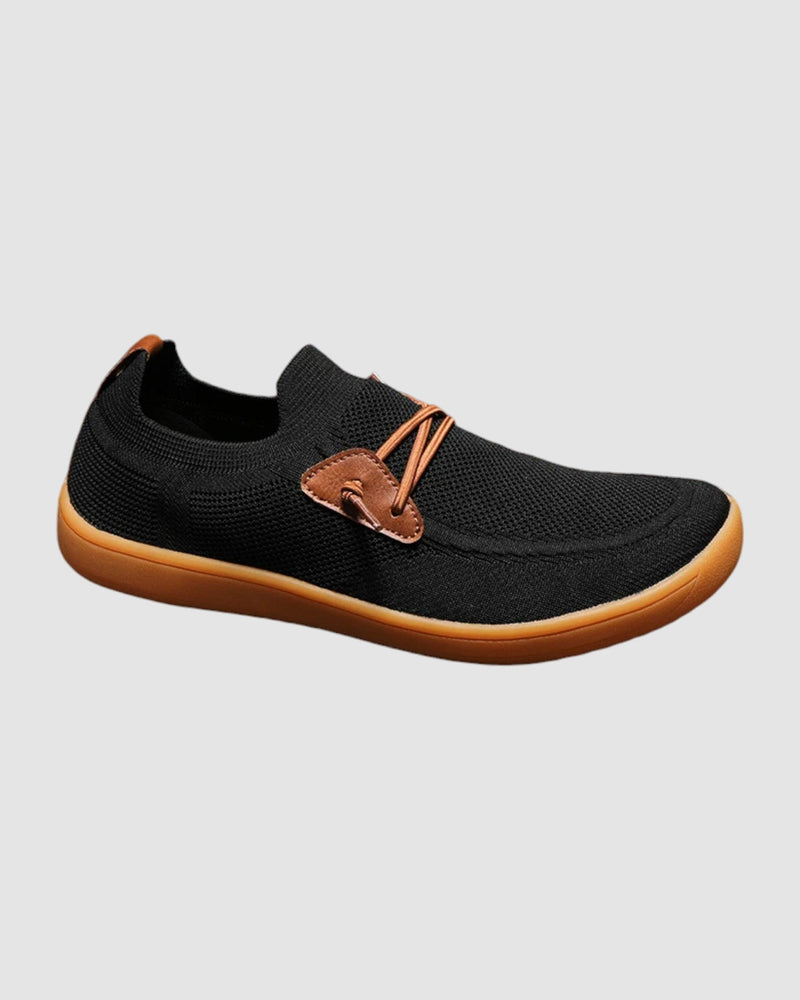 Herensneakers met brede neus en mesh
