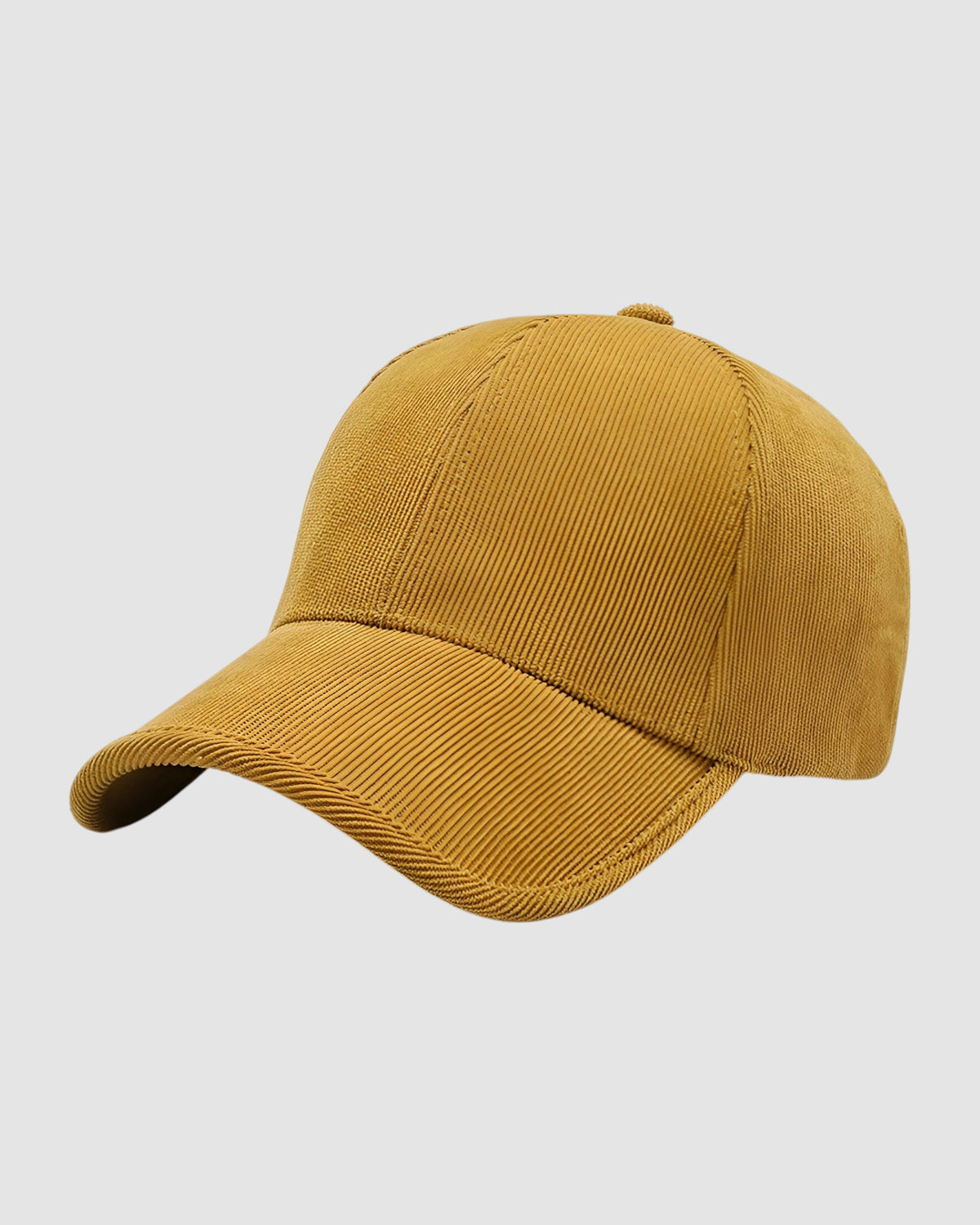 Herren Snapback Cap aus Cord, verstellbar – Olivgrün in Gelb
