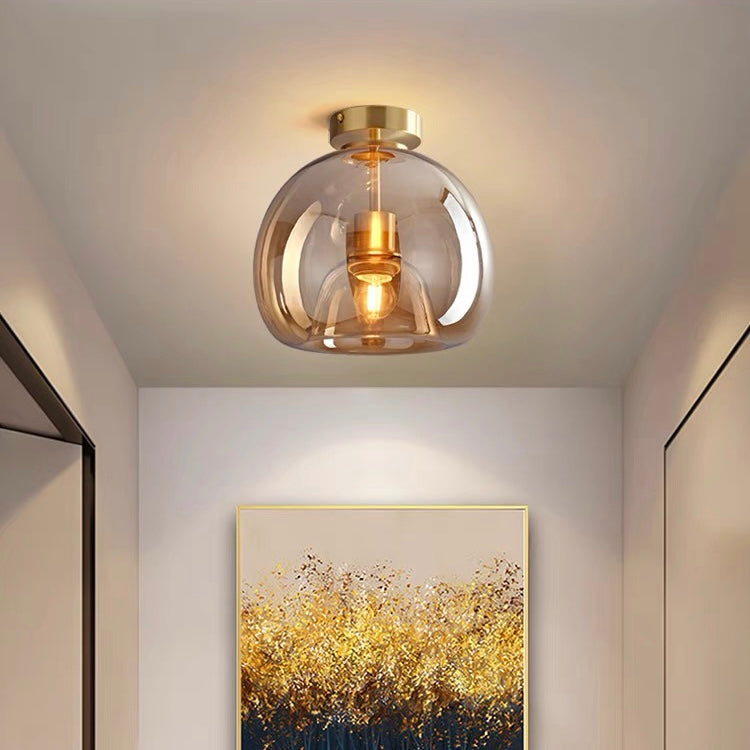 Deckenleuchte Kupfer Glas Modern