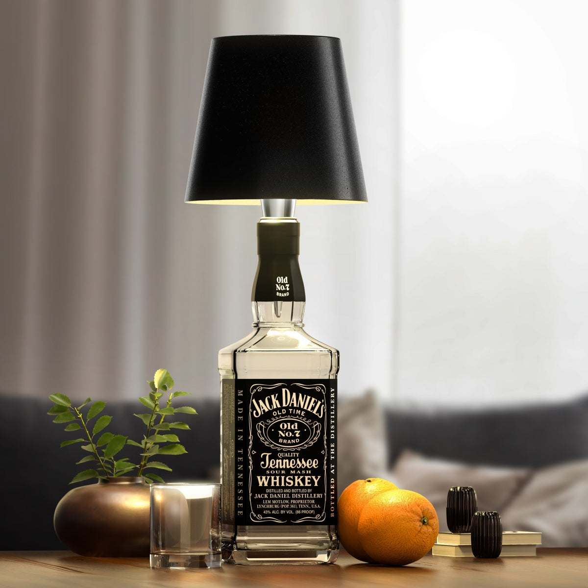 Kabellose Tischlampe Flaschenform