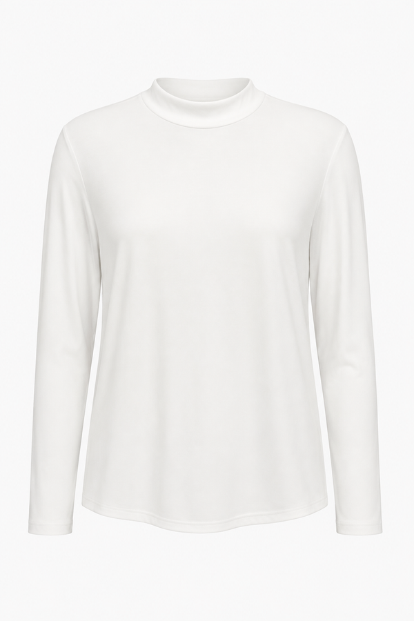 Longsleeve Herren Baumwolle Rundhals Ivory White