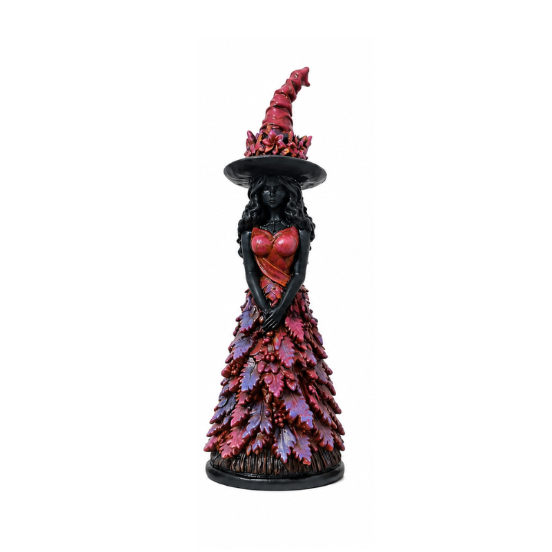 Gothic Hexenfigur mit Herbstdetails - Harz 25cm