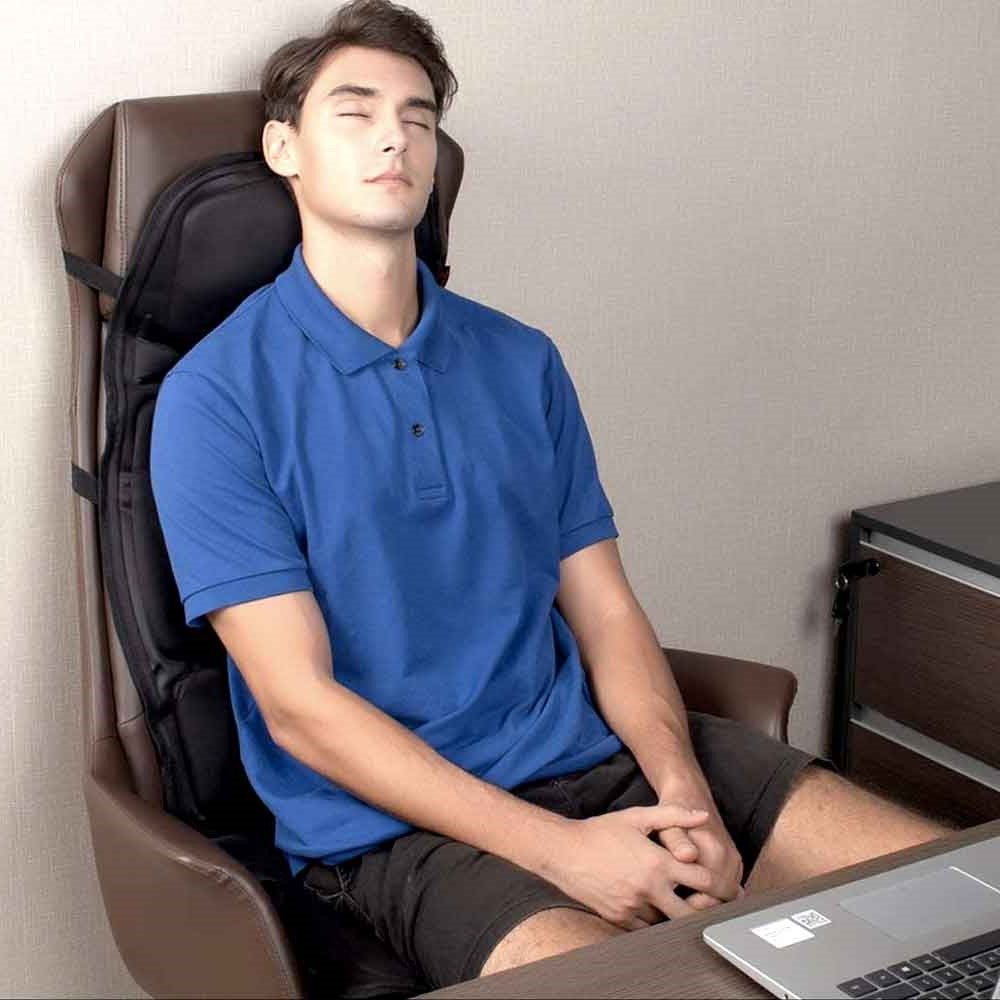 Beheizte Massage-Sitzauflage mit 8 Massagezonen – Auto & Zuhause