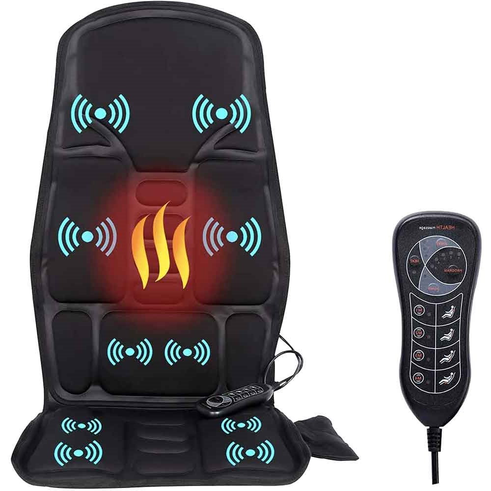 Beheizte Massage-Sitzauflage mit 8 Massagezonen – Auto & Zuhause