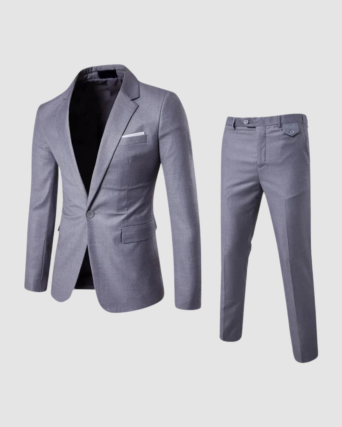 Herren Anzug Slim Fit, zweiteilig in Grau