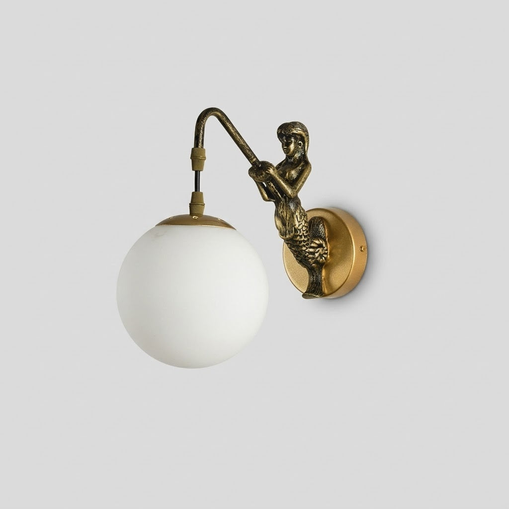 Rustikale Kugel-Wandlampe – Vintage-Design-Wandleuchte