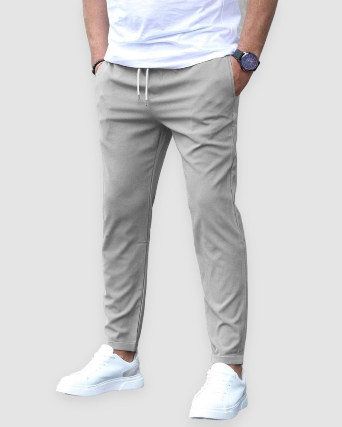 Herren Hose elastisch, bequem und modern in Grau