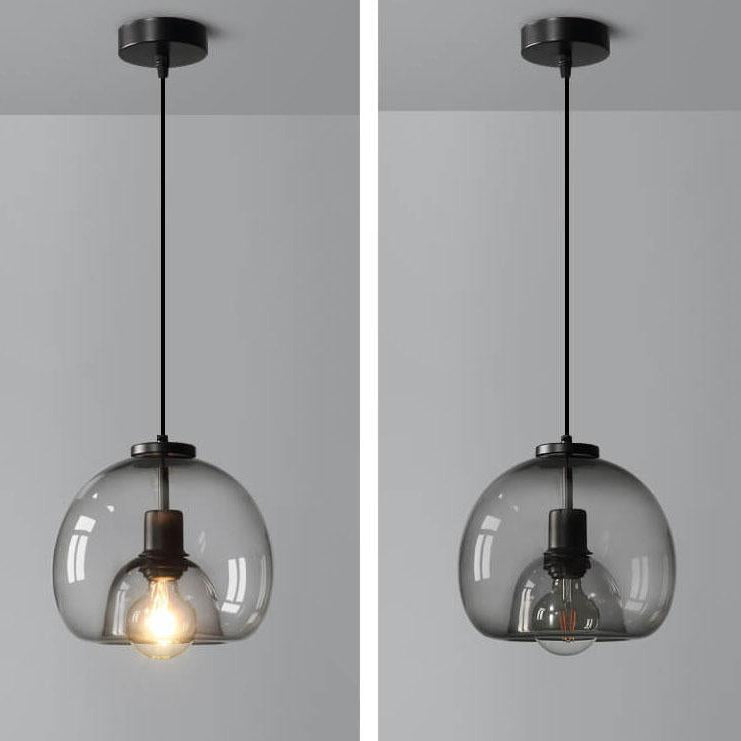 Rauchglas-Pendelleuchte – Mundgeblasenes Glasdesign