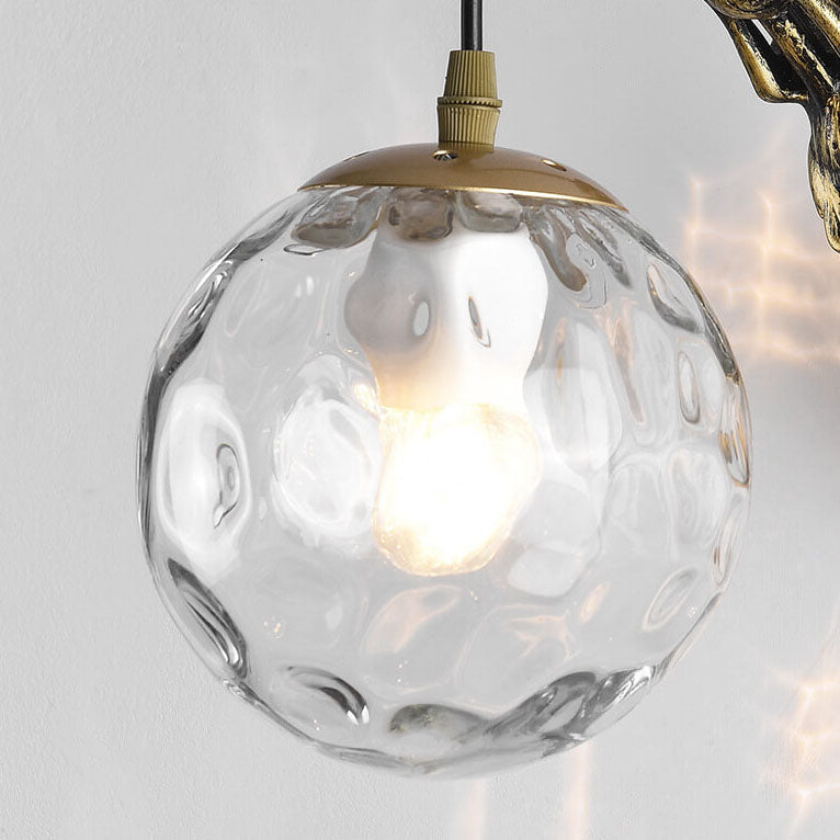 Rustikale Kugel-Wandlampe – Vintage-Design-Wandleuchte