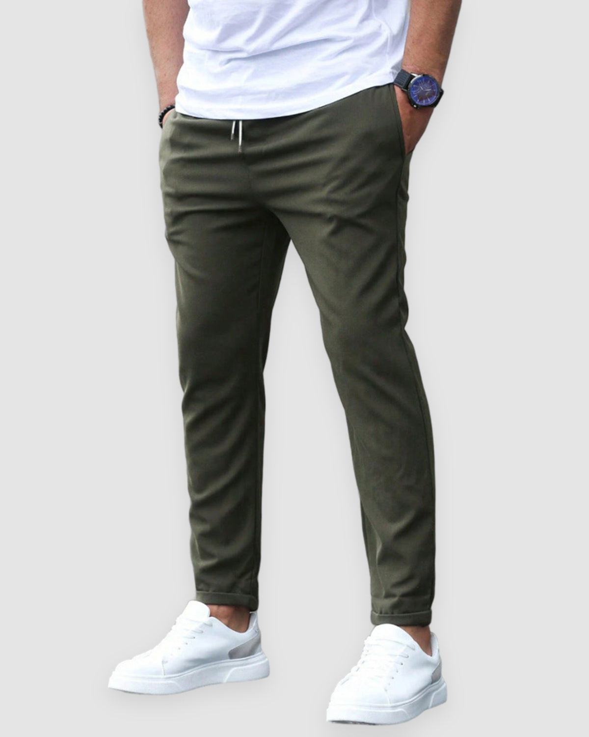 Herren Hose elastisch, bequem und modern in Grün