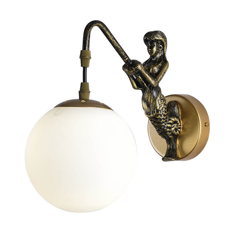 Rustikale Kugel-Wandlampe – Vintage-Design-Wandleuchte