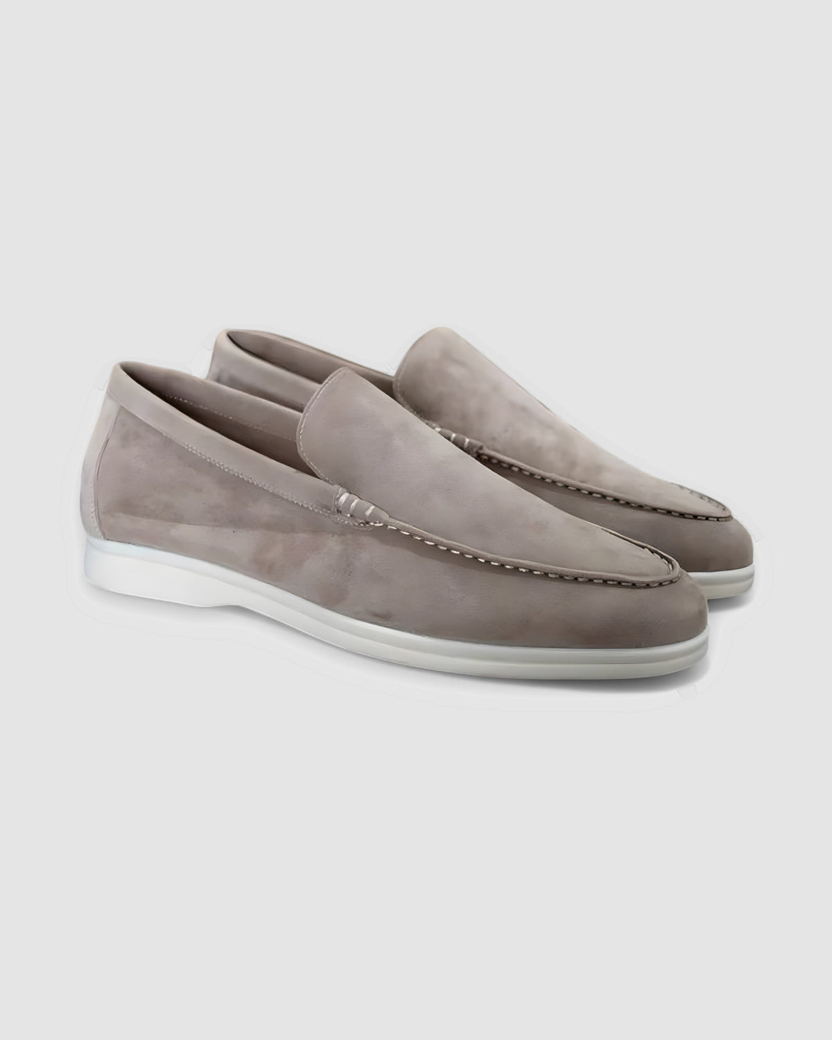 Herren Loafer aus Wildleder ohne Schnürung in Beige
