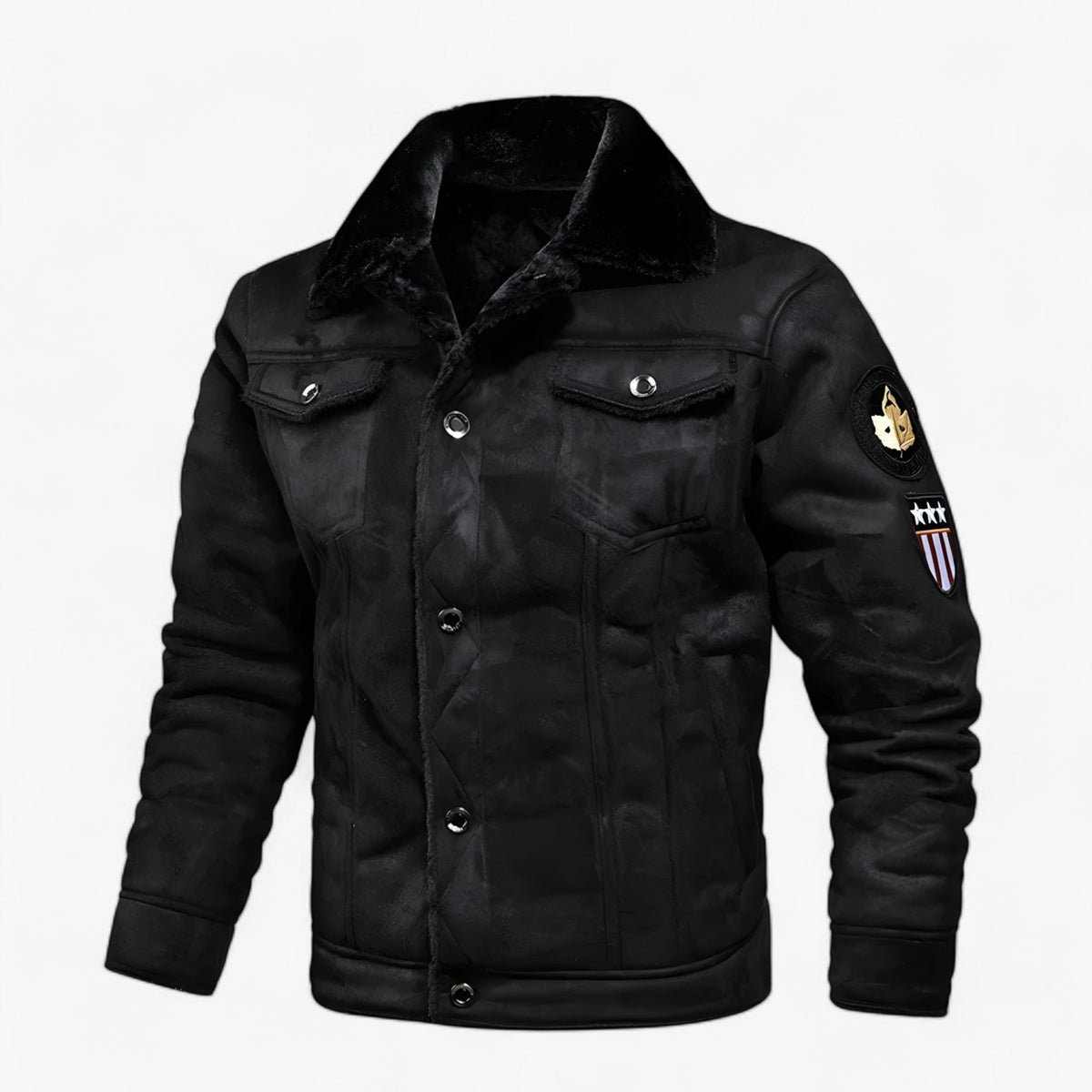 Herren Lederjacke Gefüttert