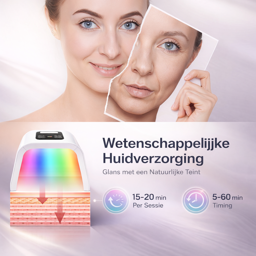 LED-Lichttherapie Gesichtsmaske zur Hautpflege – Ansicht 2
