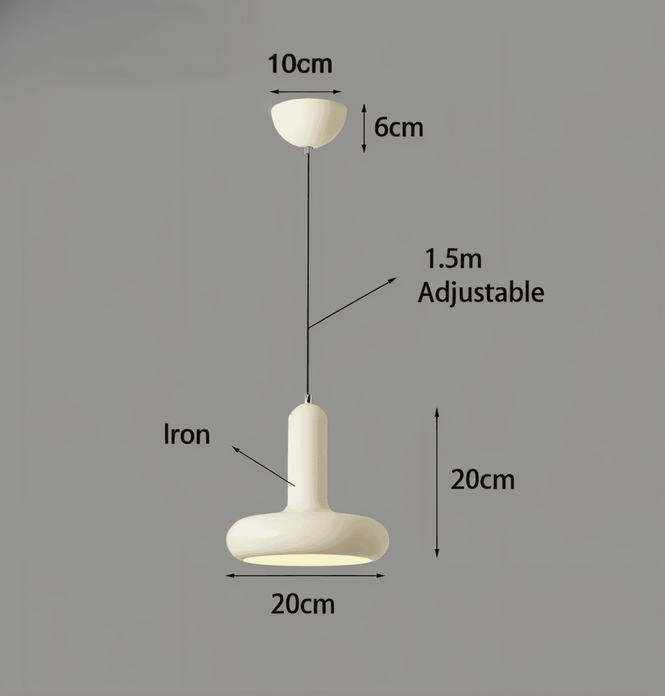 RetroPop Deckenlampe im Bauhaus-Stil, Macaron-Farben – Ansicht 18