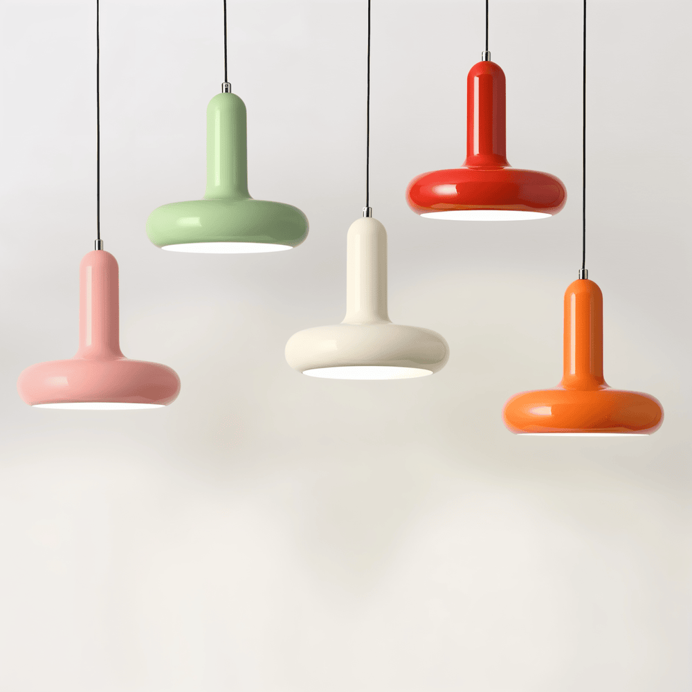 RetroPop Deckenlampe im Bauhaus-Stil, Macaron-Farben – Ansicht 3