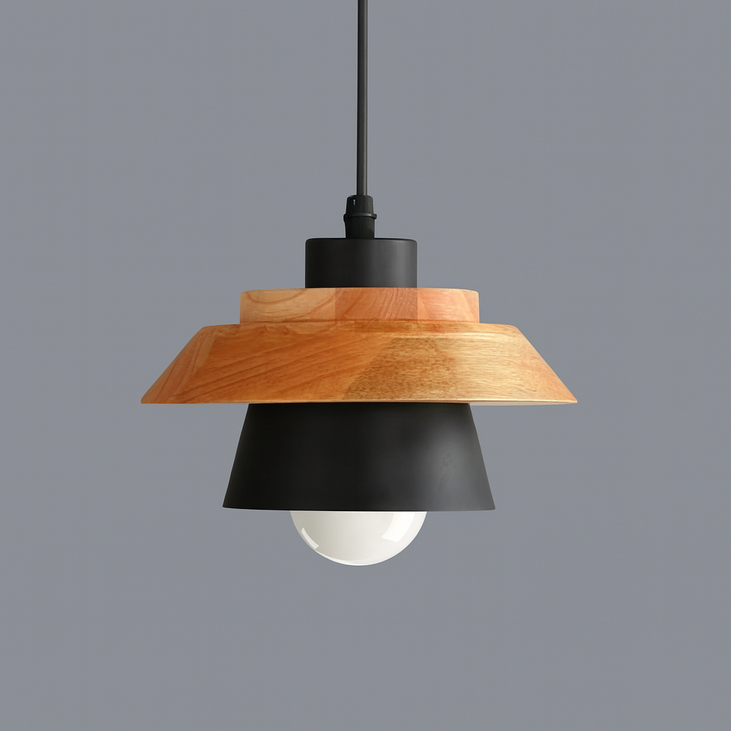 Odelle - Nordische Holz und Metall Pendelleuchte