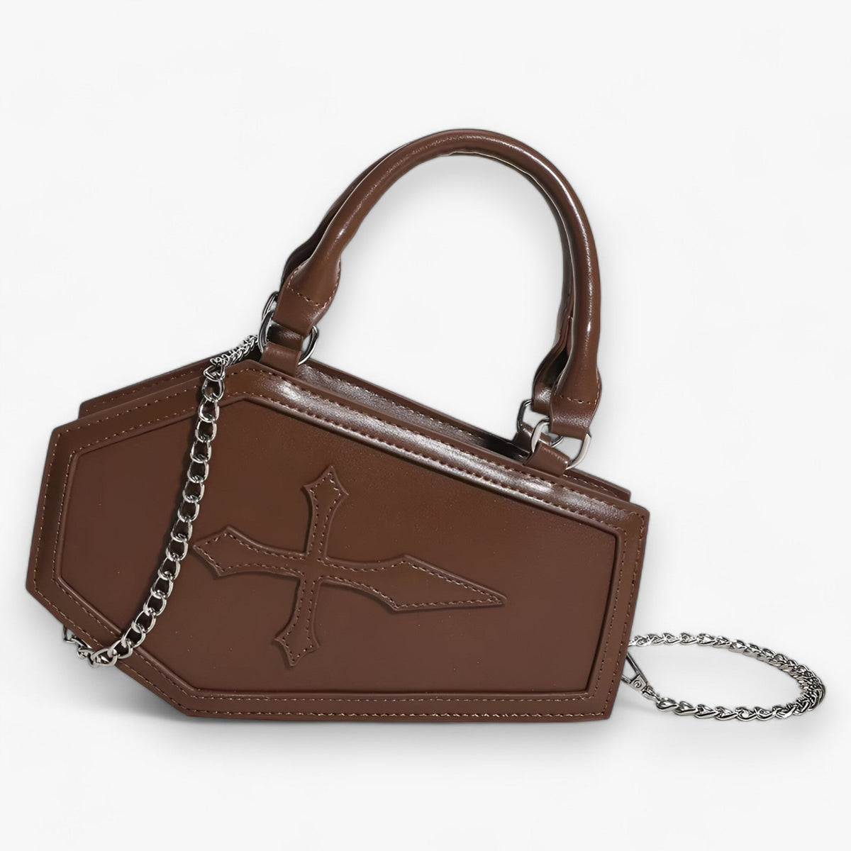 Gothic Sargförmige Handtasche mit Kette für Halloween