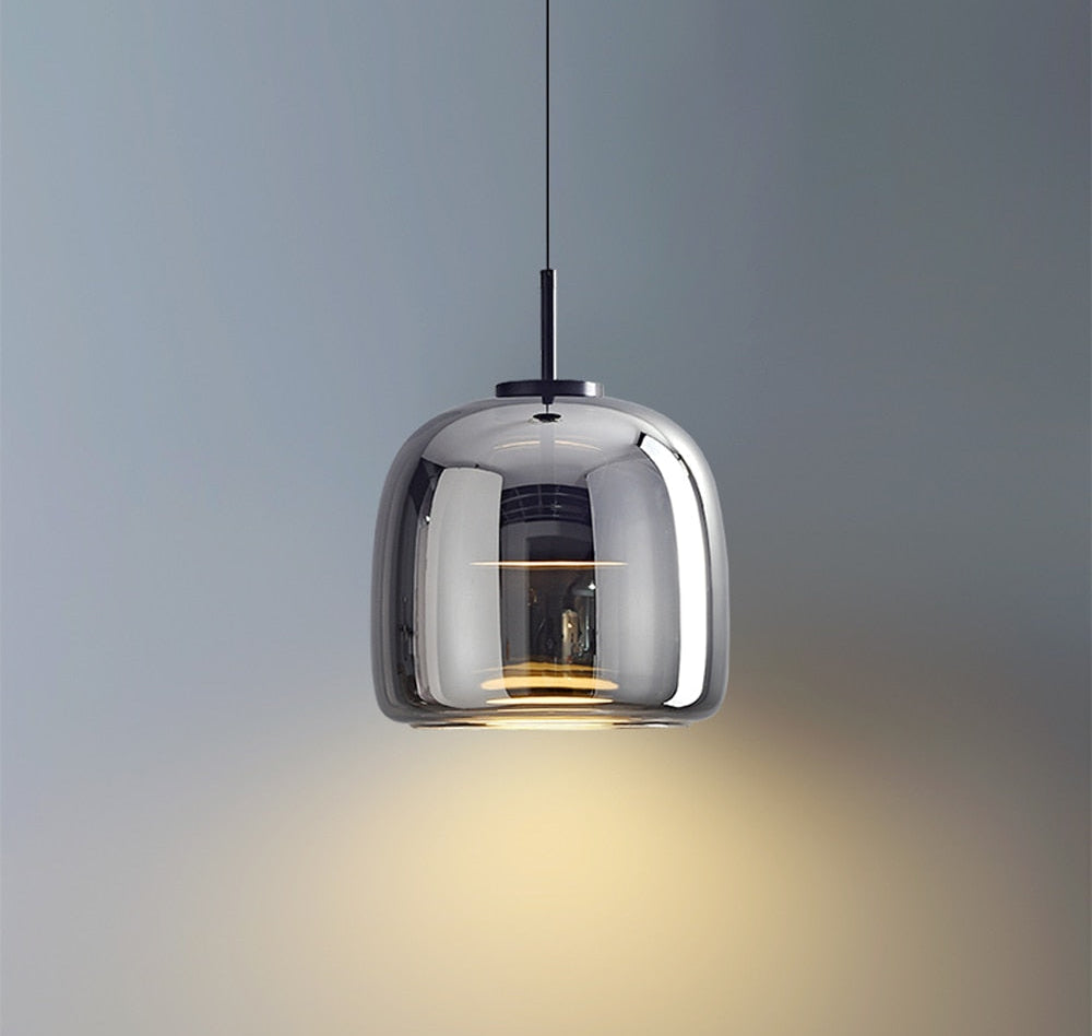 Luxus Glas & Metall Pendelleuchte – Elegante Hängeleuchte