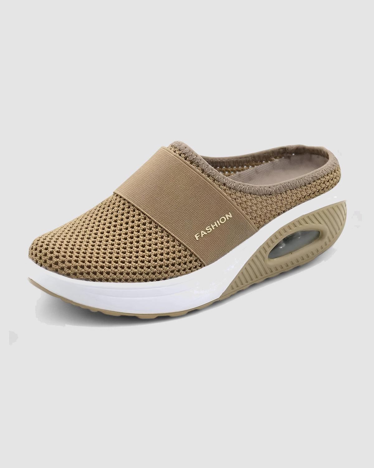 Herren Clogs aus Netzgewebe, Slip-On in Khaki