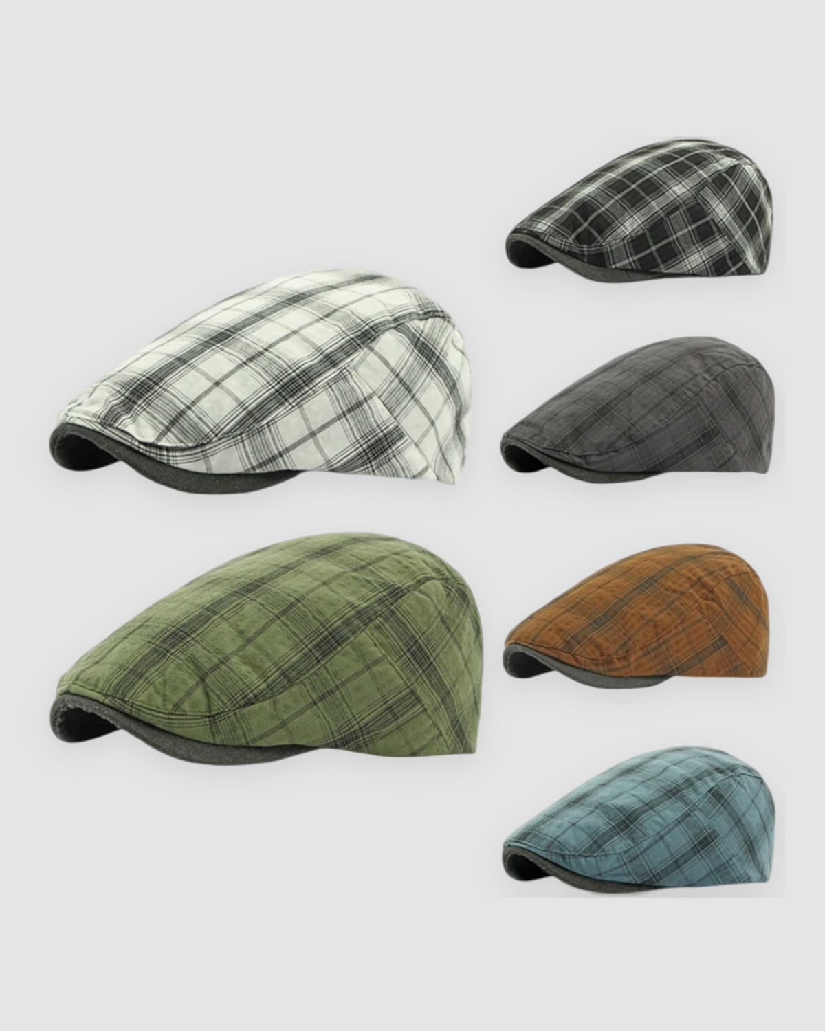 Herren Schirmmütze aus Baumwolle mit Tartan-Karo, Unisex, Bild 5