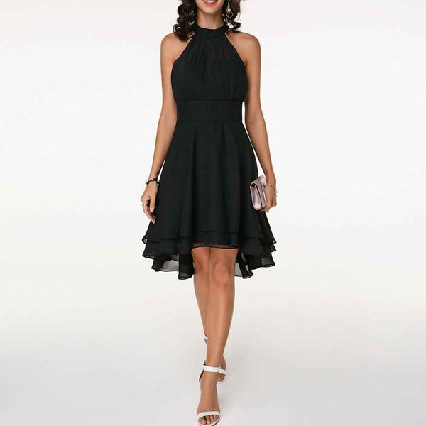 Damen Midikleid mit Plisseefalten