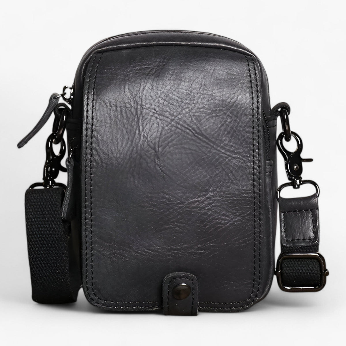 Herren Pendlertasche aus Ochsenleder im Retro-Stil – Ansicht 7
