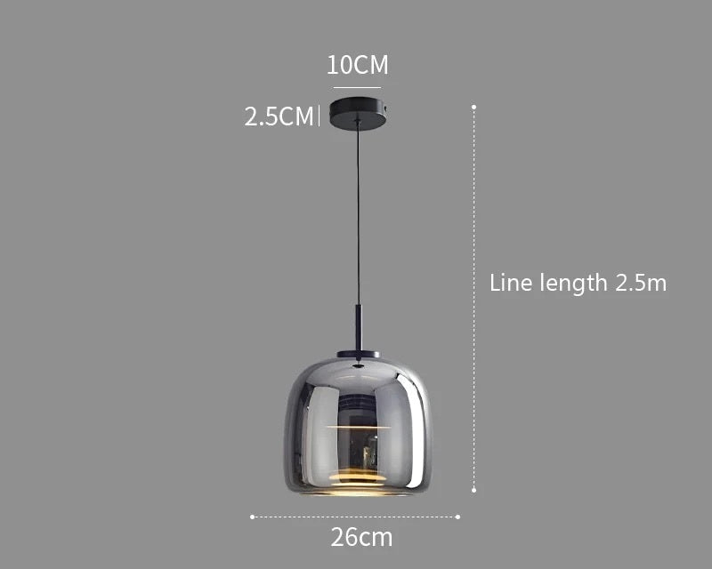 Luxus Glas & Metall Pendelleuchte – Elegante Hängeleuchte