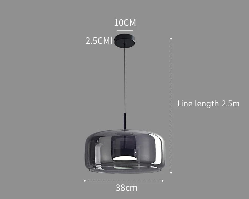 Luxus Glas & Metall Pendelleuchte – Elegante Hängeleuchte