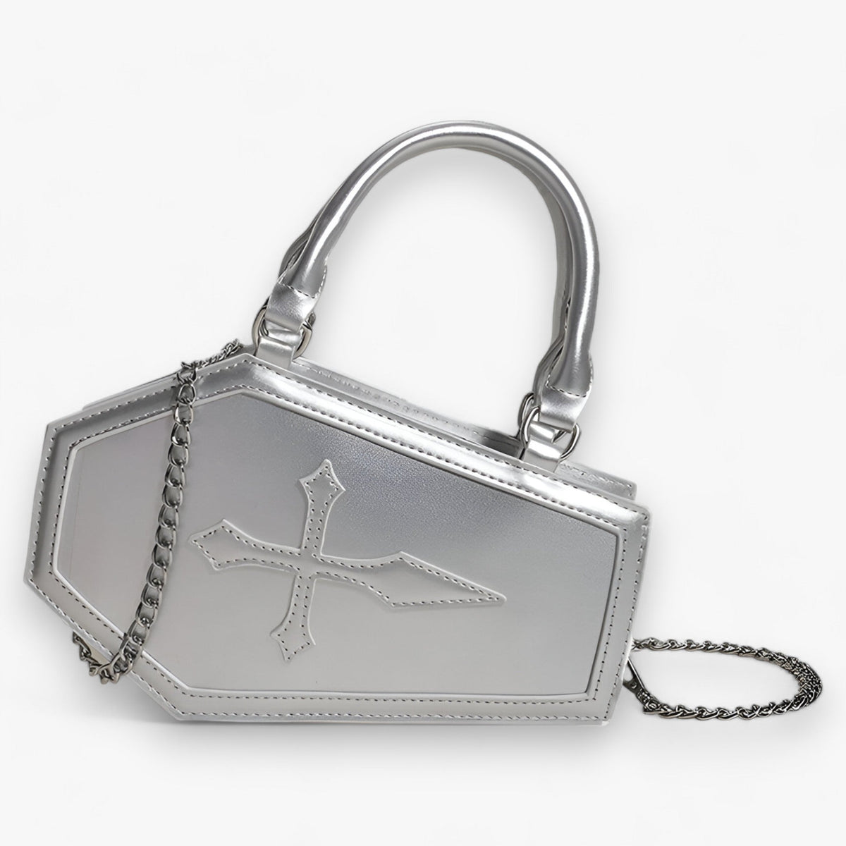 Gothic Sargförmige Handtasche mit Kette für Halloween