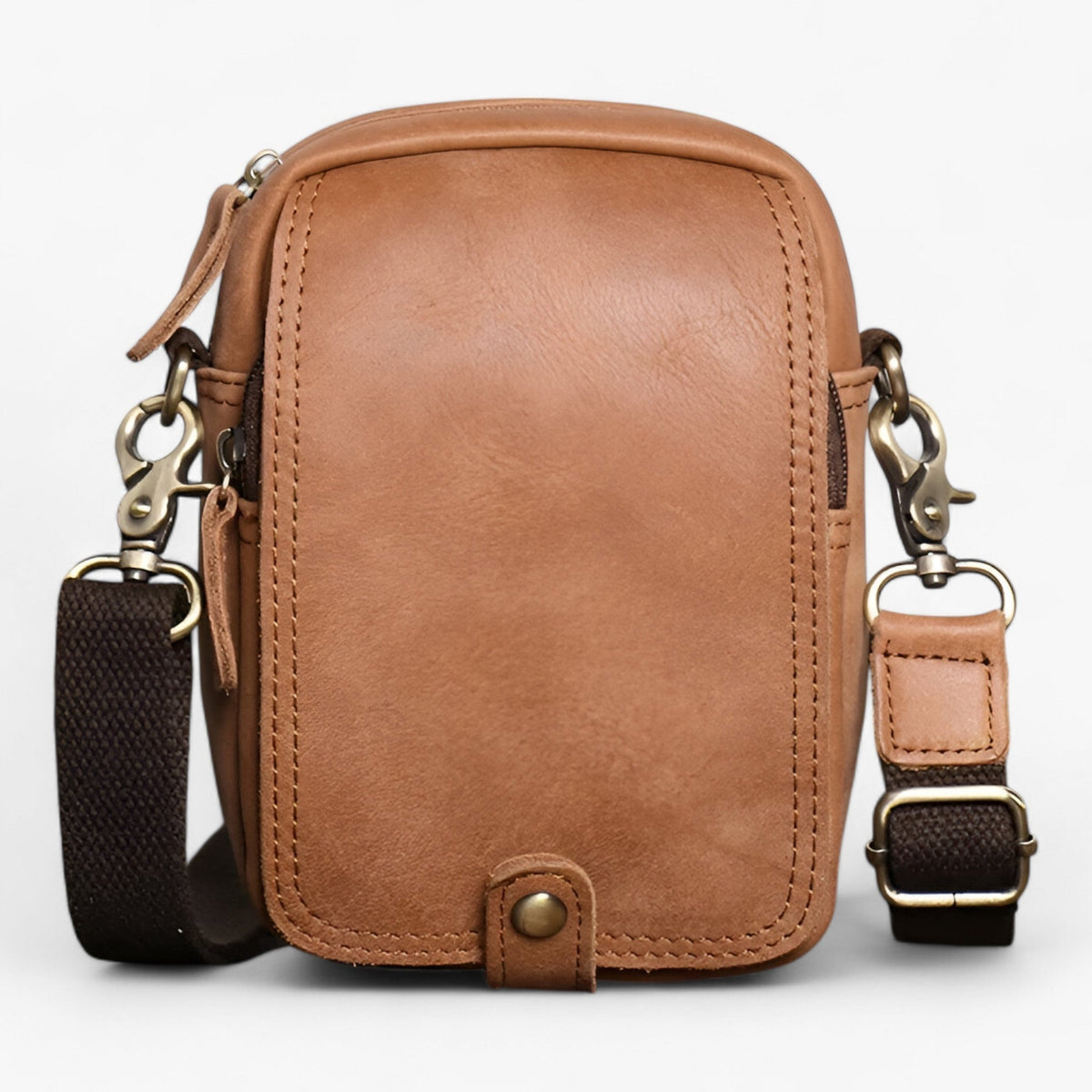 Herren Pendlertasche aus Ochsenleder im Retro-Stil – Ansicht 8