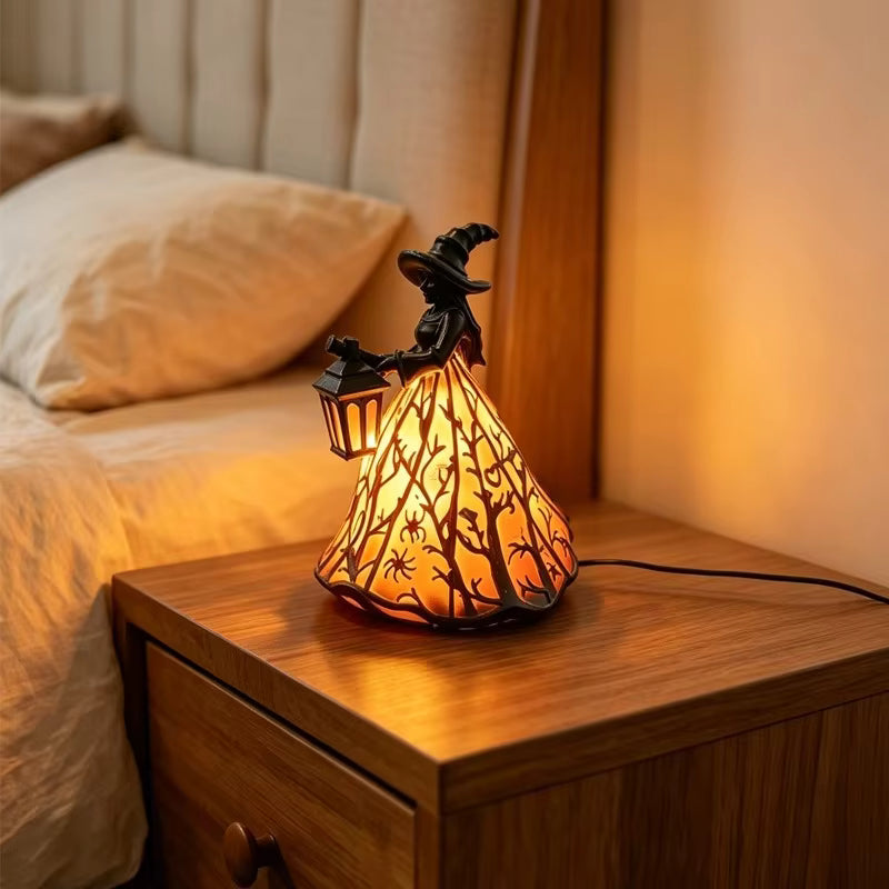 Gothic Vintage Hexenlaterne - Flammenloses LED-Design 30cm