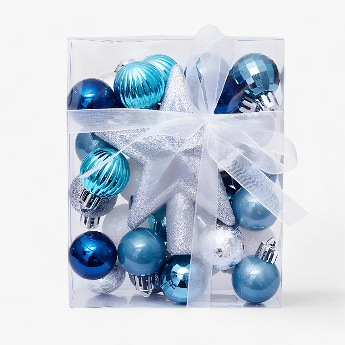 Weihnachtskugeln Set 30 Stück mit Stern