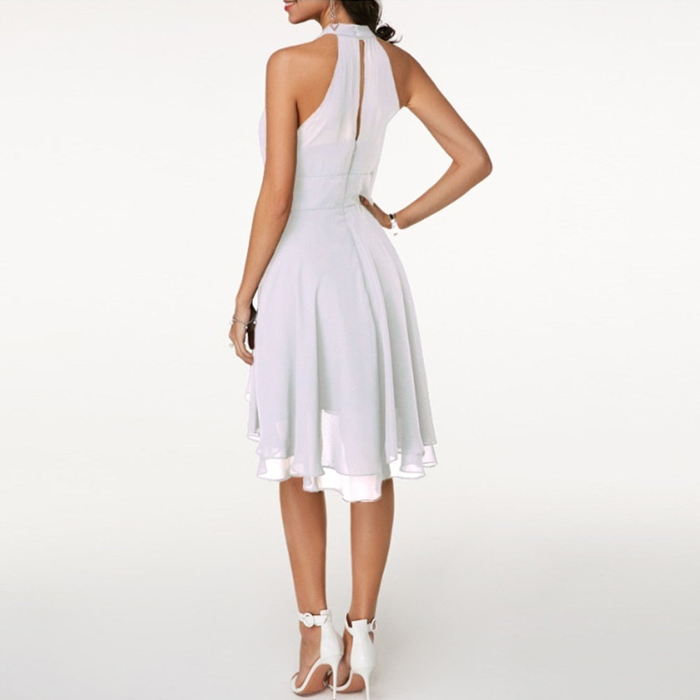 Damen Midikleid mit Plisseefalten
