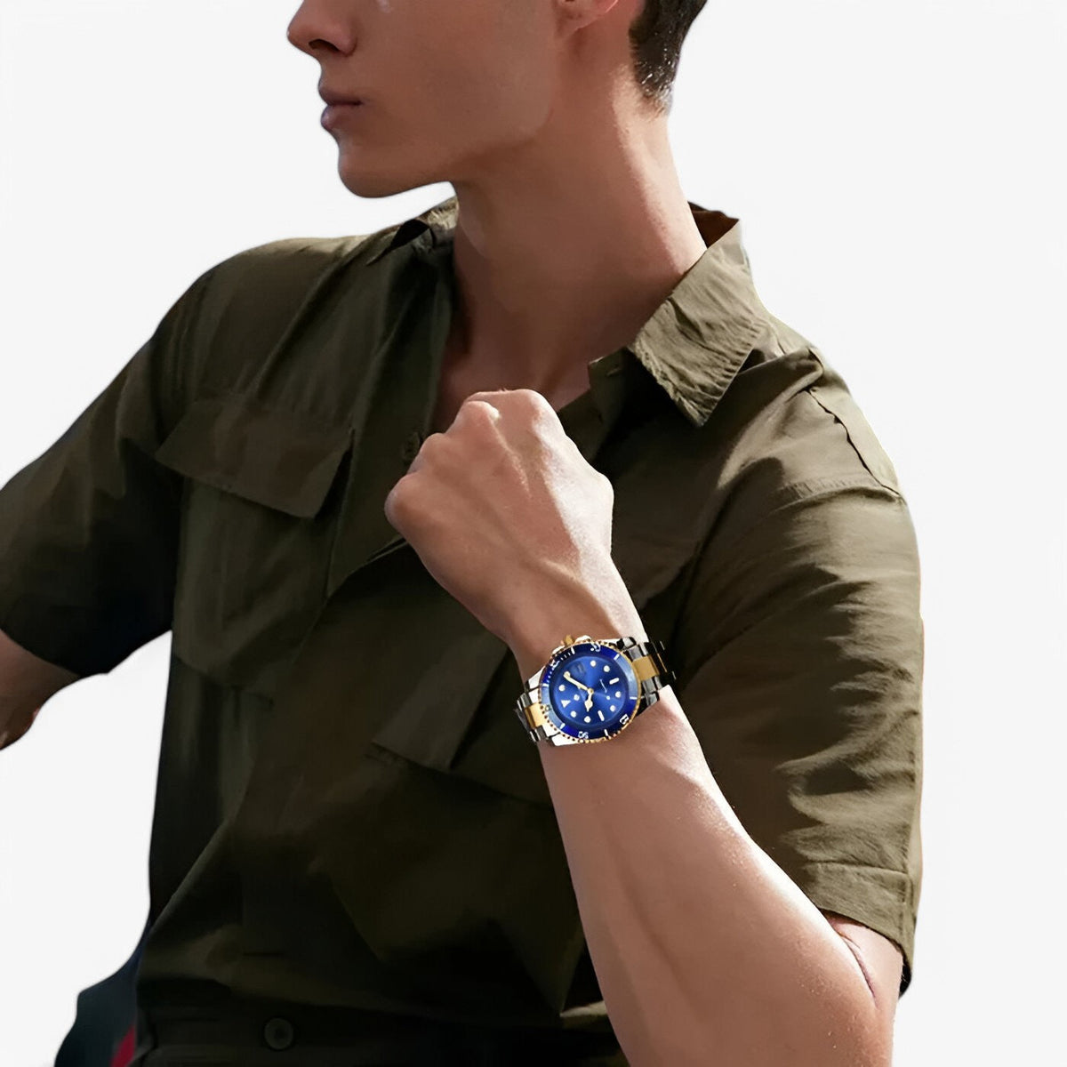 Herren Armbanduhr Edelstahl Wasserdicht