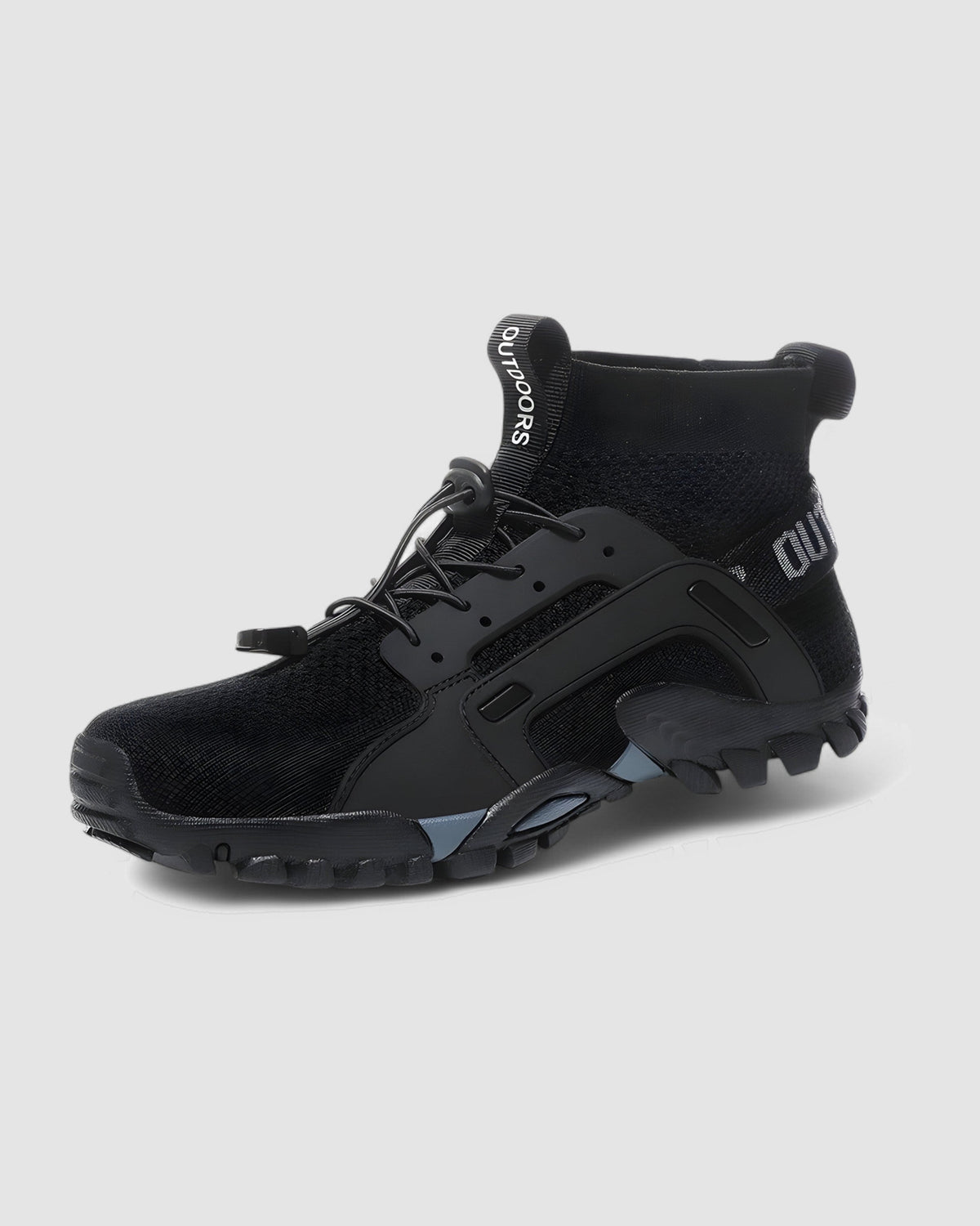 Wanderschuhe hoch, schnelltrocknend in Schwarz