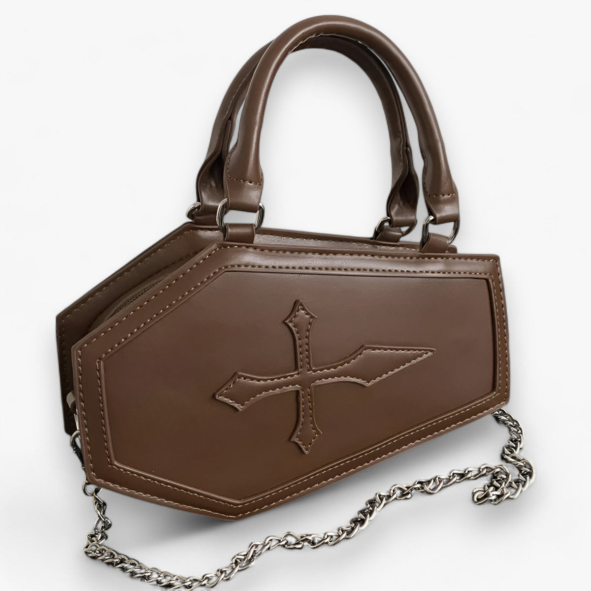 Gothic Sargförmige Handtasche mit Kette für Halloween