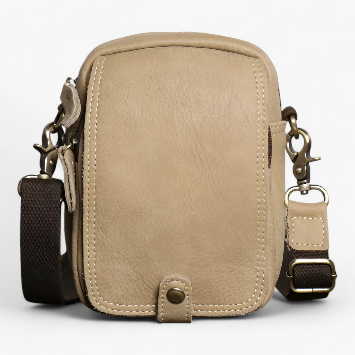 Herren Pendlertasche aus Ochsenleder im Retro-Stil – Ansicht 9