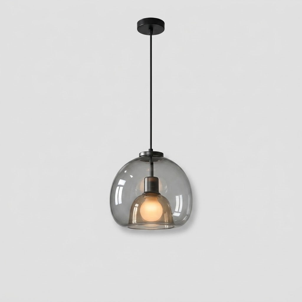 Rauchglas-Pendelleuchte – Mundgeblasenes Glasdesign