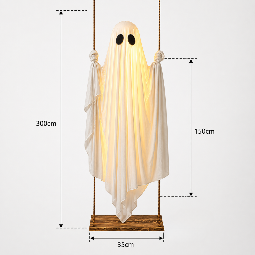 Schaukelndes Geister-Deko 152cm mit Fernbedienung und Licht