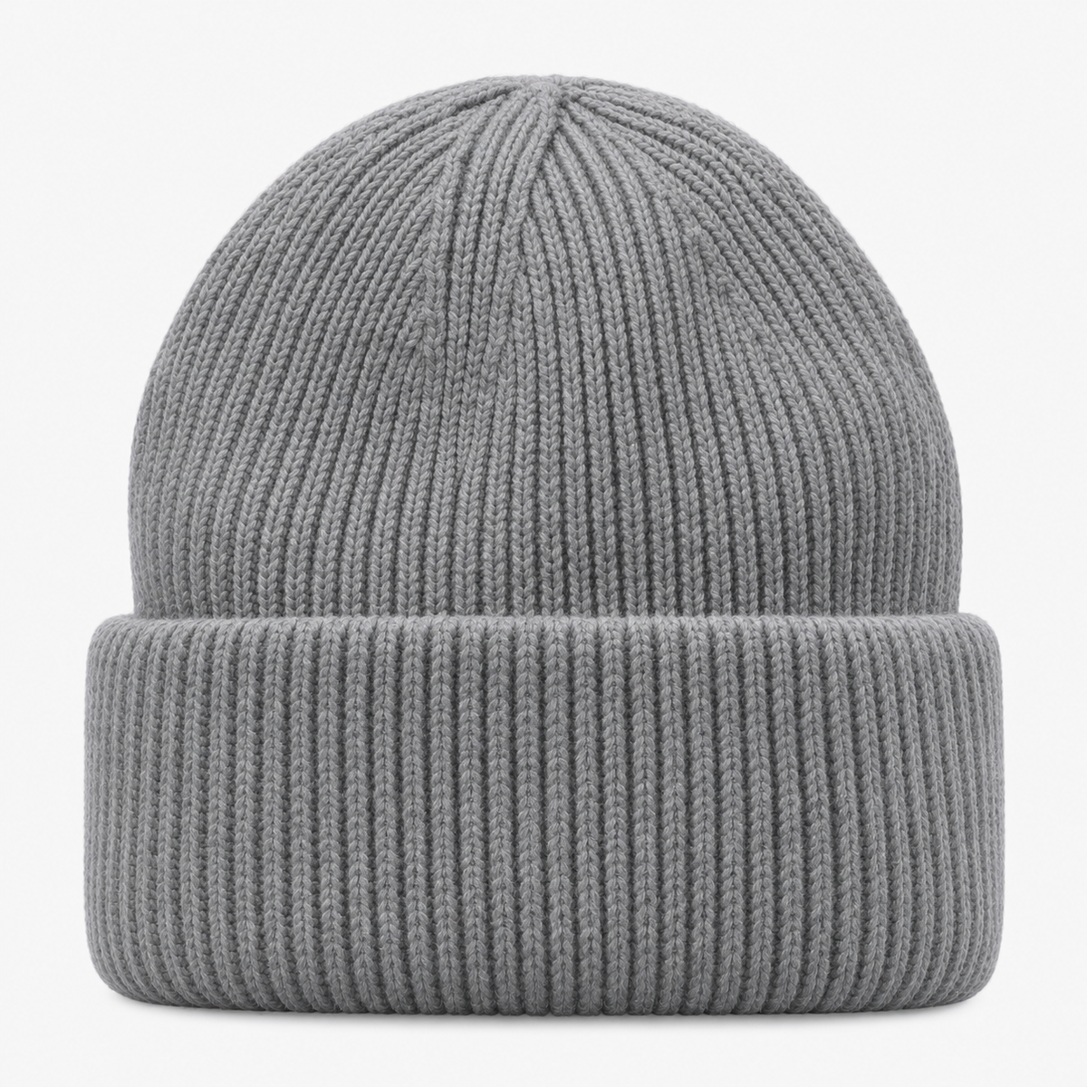 Wintermütze mit Geripptem Strickdesign und Umschlag